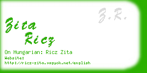 zita ricz business card